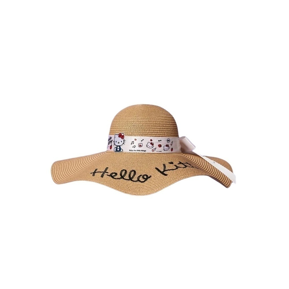 Hello Kitty Womens Floppy Beach Straw Sun Hat